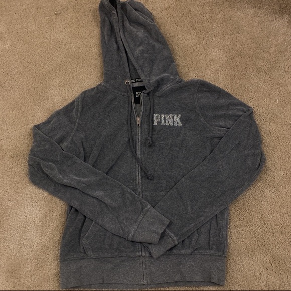 PINK Grey Velvet Jacket - Picture 1 of 2